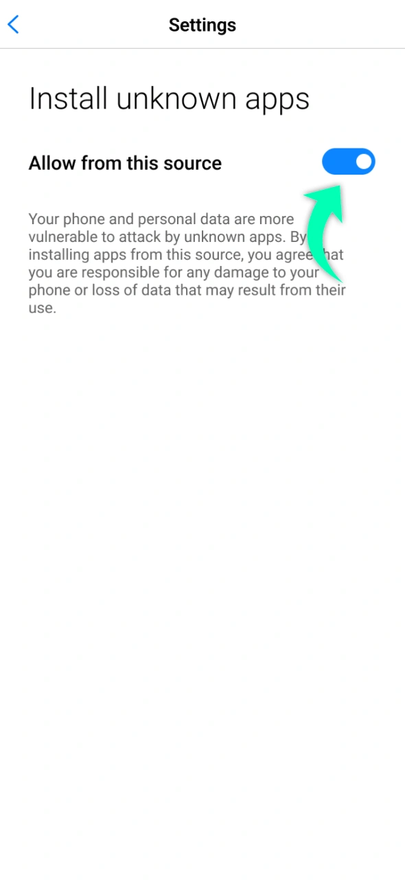 Enable this settings option to get Bet365 app.