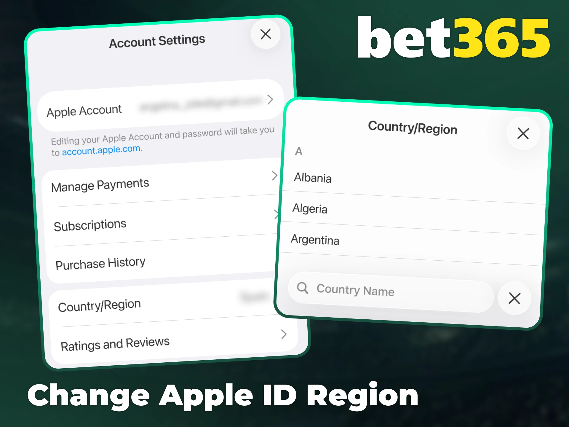 Update your settings to download the Bet365 app from your region.